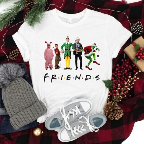 Sierra K Other - Christmas Movie Watching Graphic T-Shirt Friends Xmas Holiday Fan Gift Shirt 17
